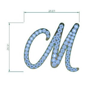 1.20ct "M" Initial Diamond Pendant – VVS Lab-Grown (CVD)