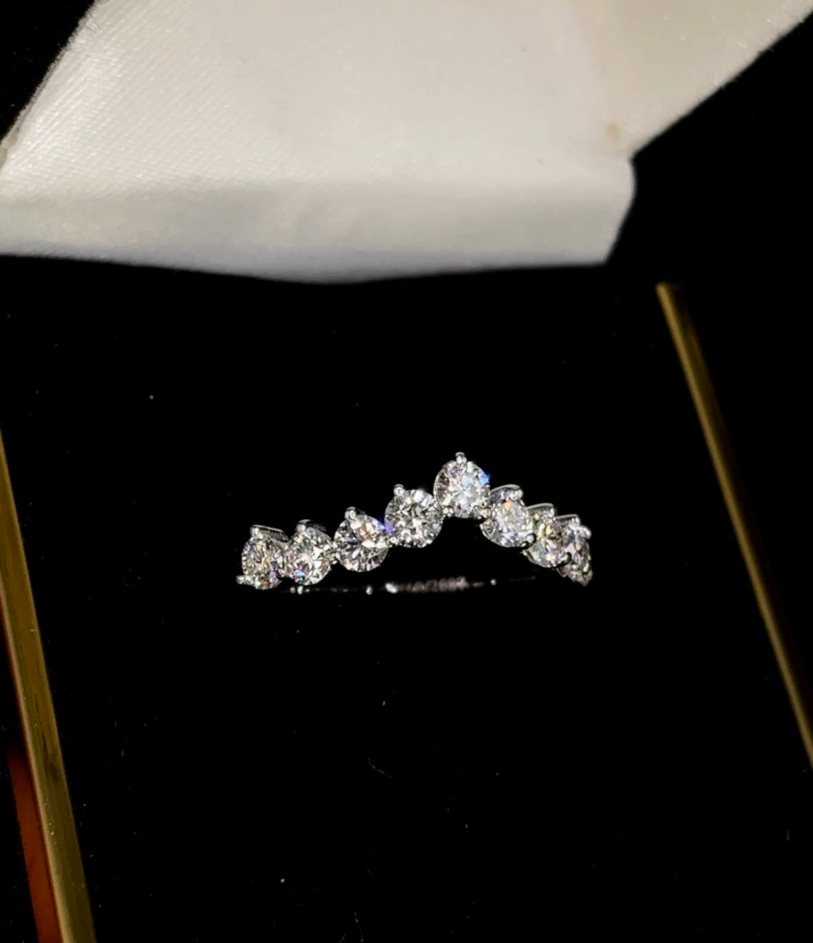 1.00ct Lab-Grown Diamond Wedding Band – V Shared Prong Style