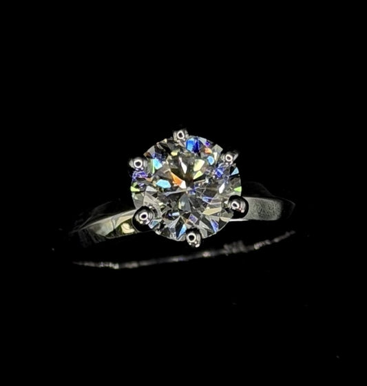 1.50ct Round Brilliant Cut (E VS1) Diamond Engagement Ring – IGI Certified – Tiffany Style