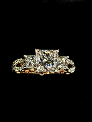 2.00ct Princess Cut (VVS2) Diamond Ring – Veragio Style