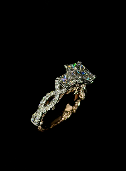 2.00ct Princess Cut (VVS2) Diamond Ring – Veragio Style