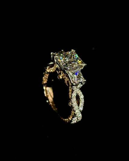 2.00ct Princess Cut (VVS2) Diamond Ring – Veragio Style