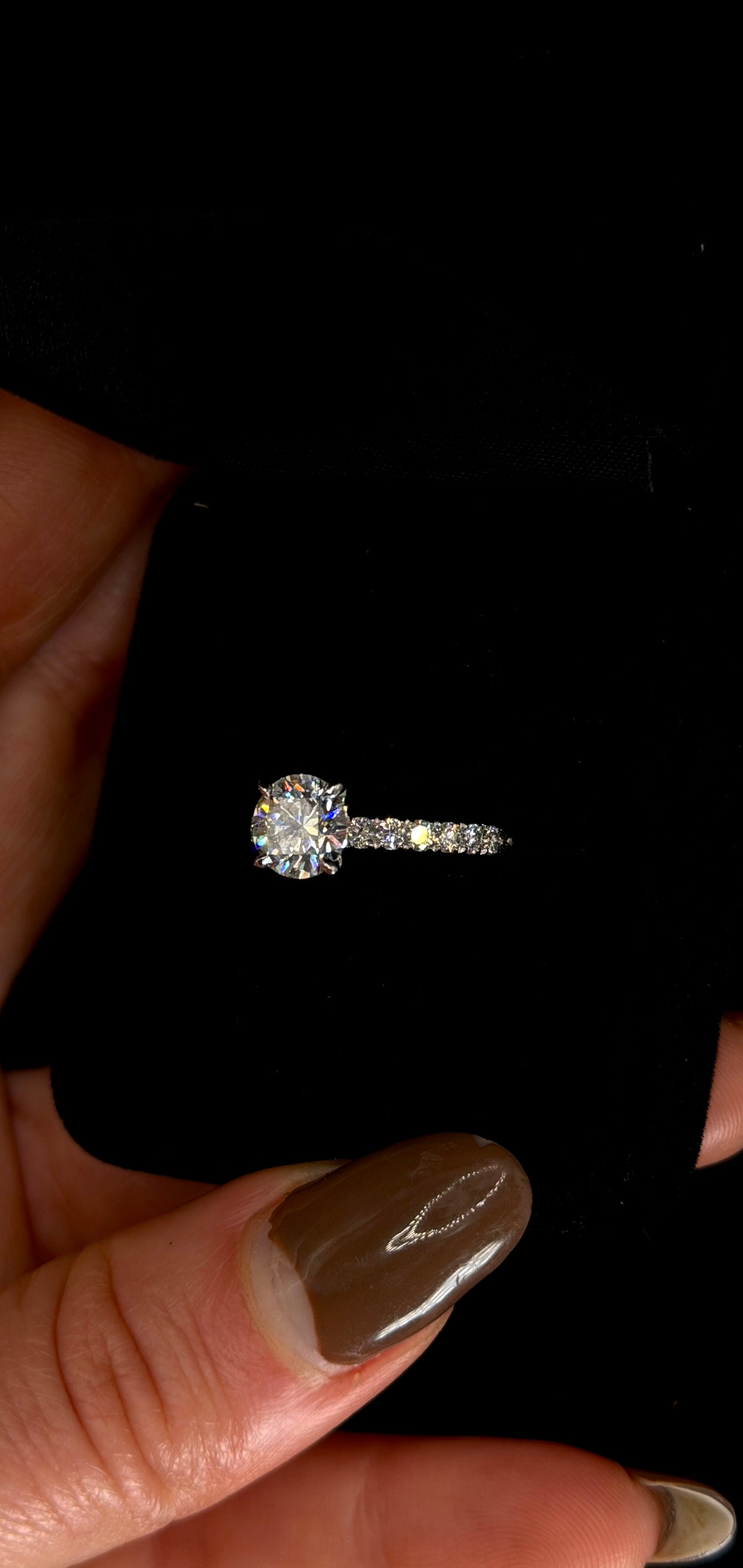 1.50ct Round Brilliant Cut (D VS1) Diamond Engagement Ring – IGI Certified – Diamond Shank