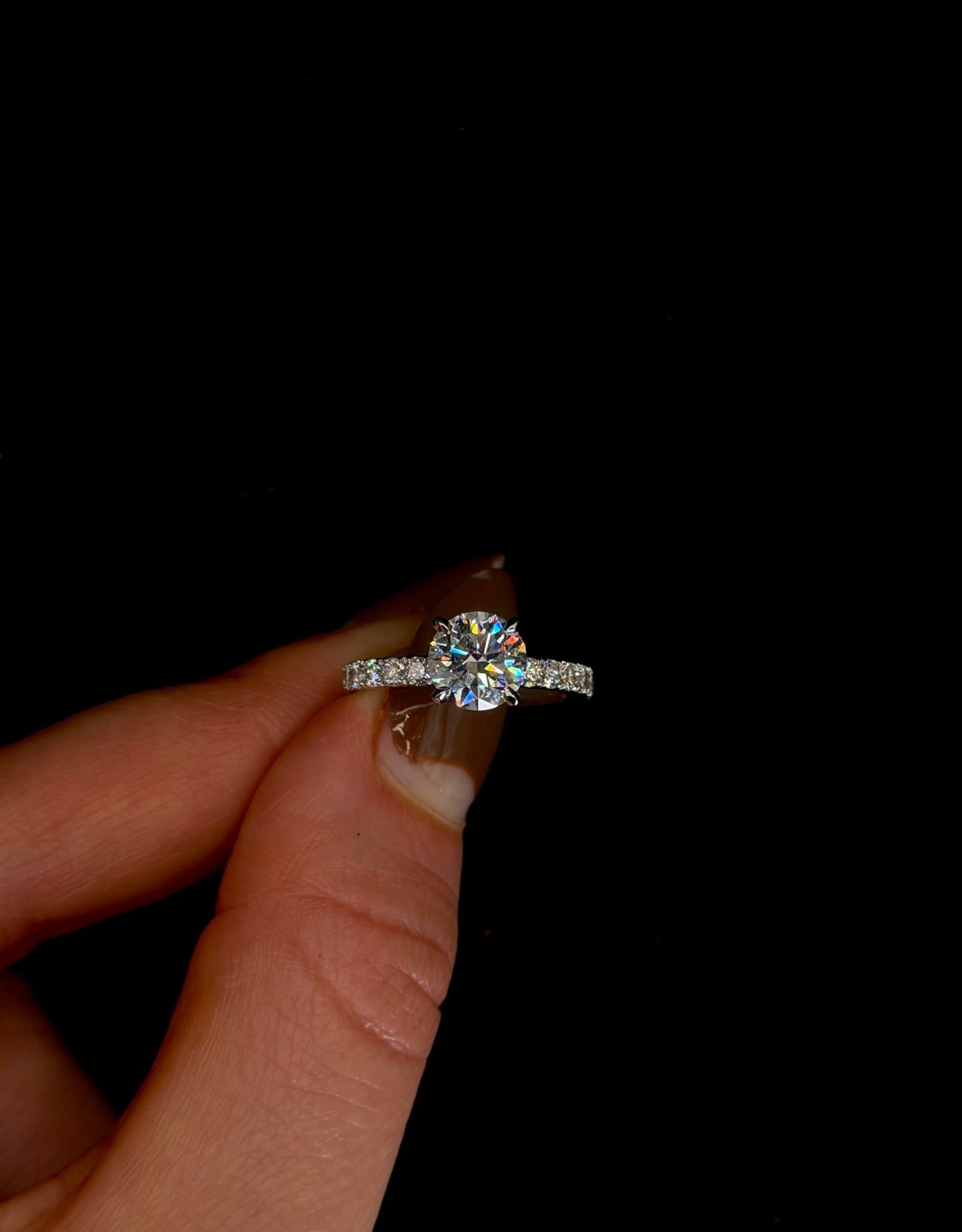 1.50ct Round Brilliant Cut (D VS1) Diamond Engagement Ring – IGI Certified – Diamond Shank
