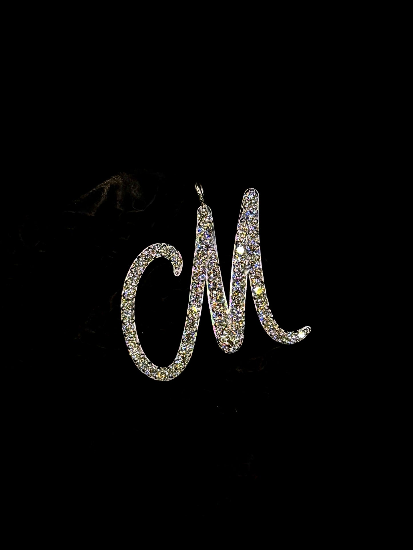 1.20ct "M" Initial Diamond Pendant – VVS Lab-Grown (CVD)