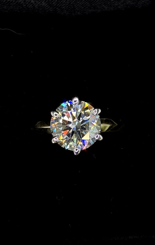 2.00ct Round Brilliant Cut Two-tone Tiffany Style Engagement Ring – IGI Certified – E VVS2