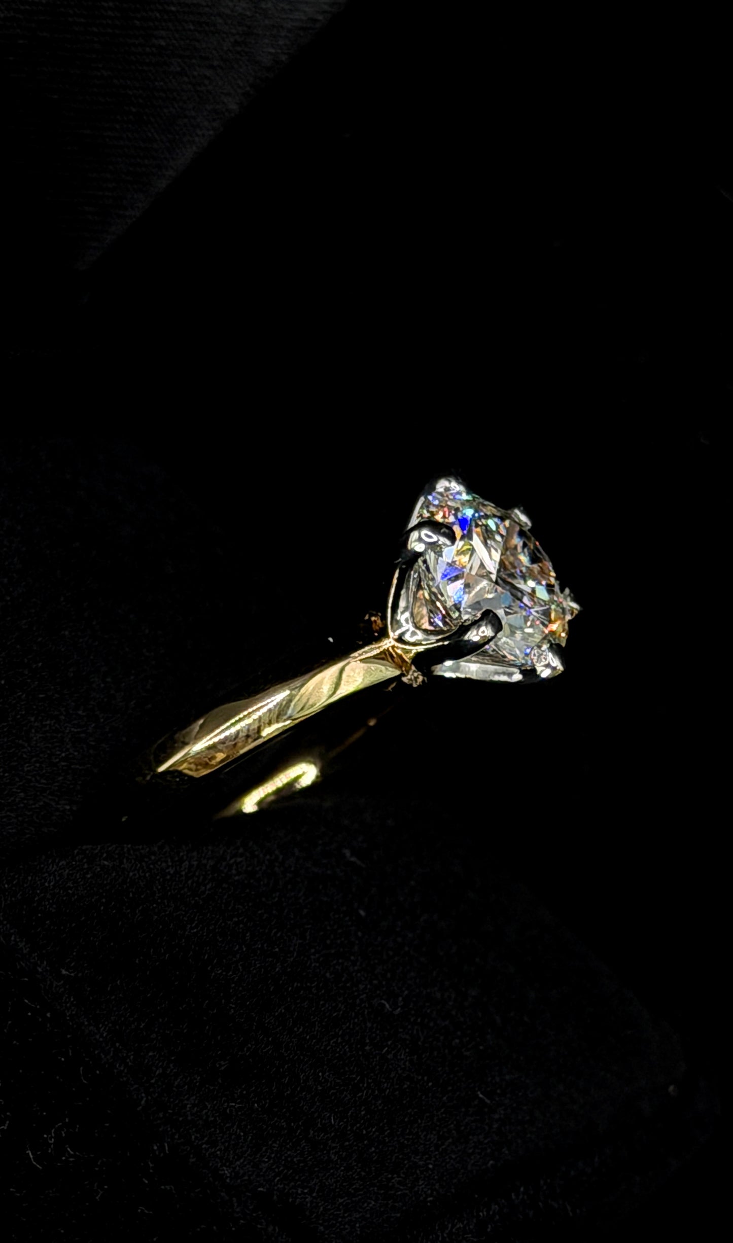 2.00ct Round Brilliant Cut Two-tone Tiffany Style Engagement Ring – IGI Certified – E VVS2