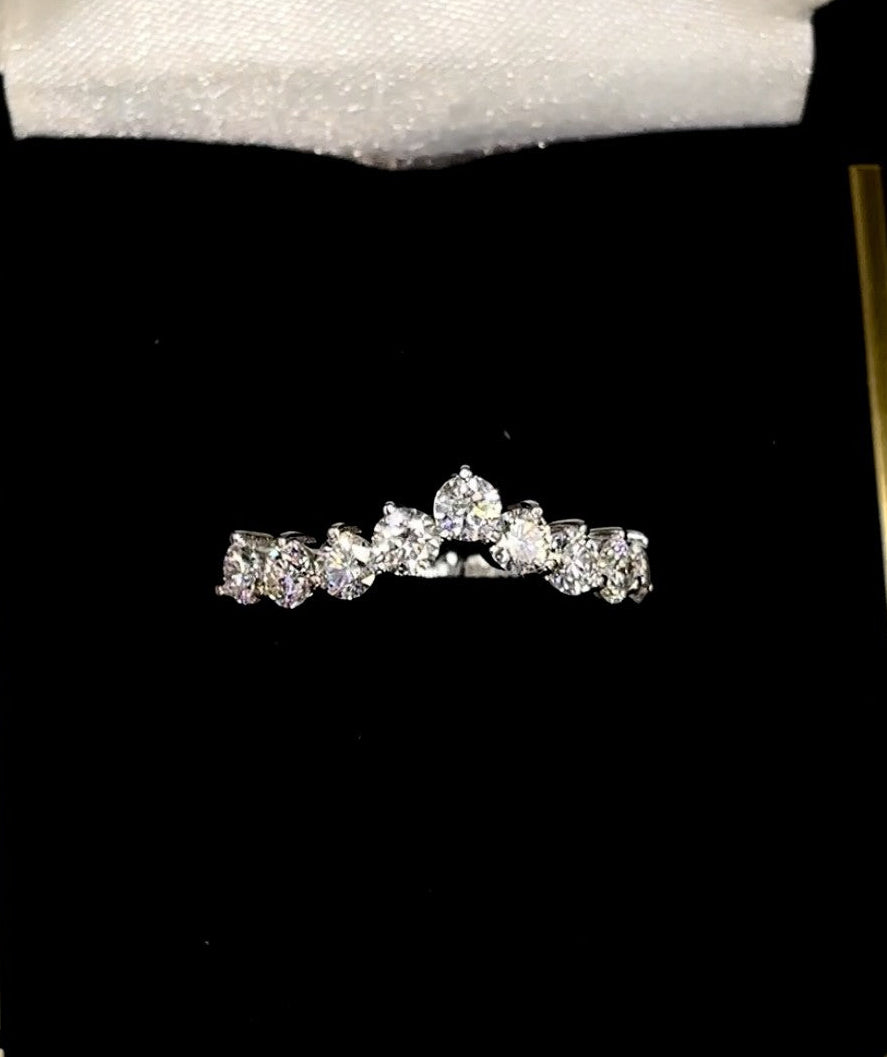 1.00ct Lab-Grown Diamond Wedding Band – V Shared Prong Style
