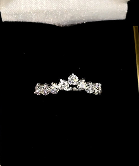 1.00ct Lab-Grown Diamond Wedding Band – V Shared Prong Style