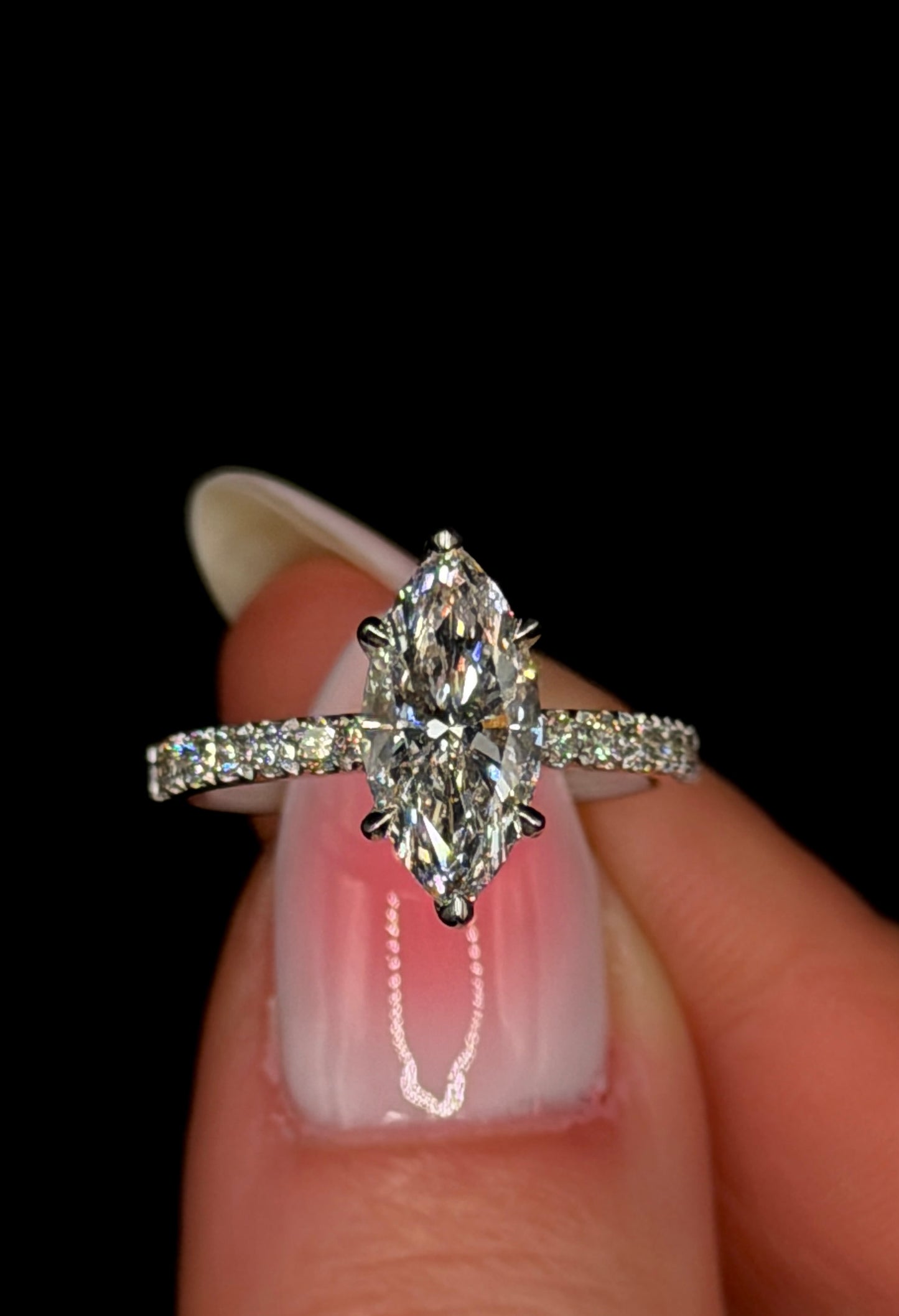 1.50ct Marquise Cut Diamond Ring (E VVS2) – IGI Certified