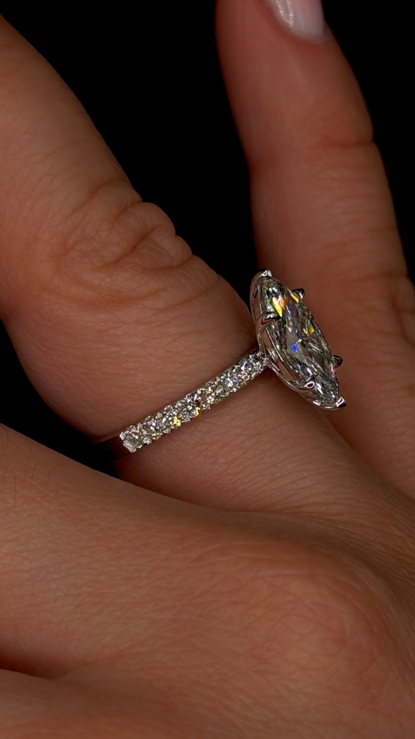 1.50ct Marquise Cut Diamond Ring (E VVS2) – IGI Certified