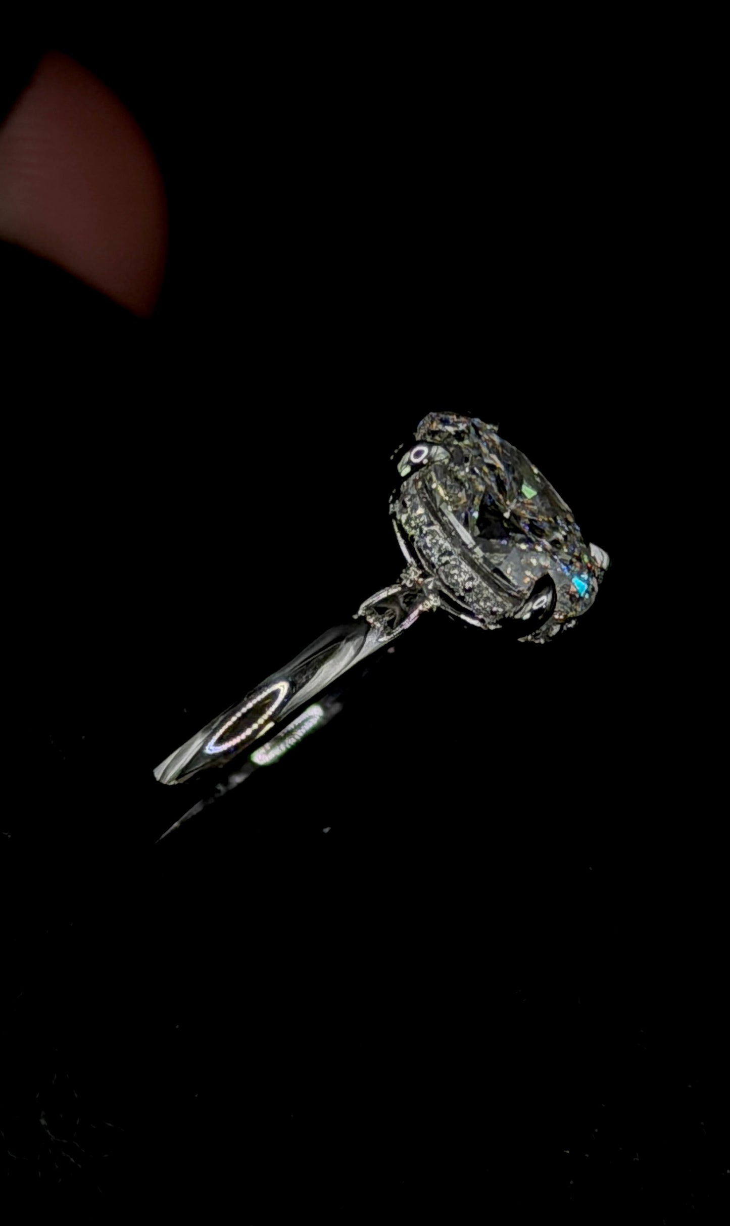 1.50ct Oval F VS1 Hidden Halo Diamond – IGI Certified