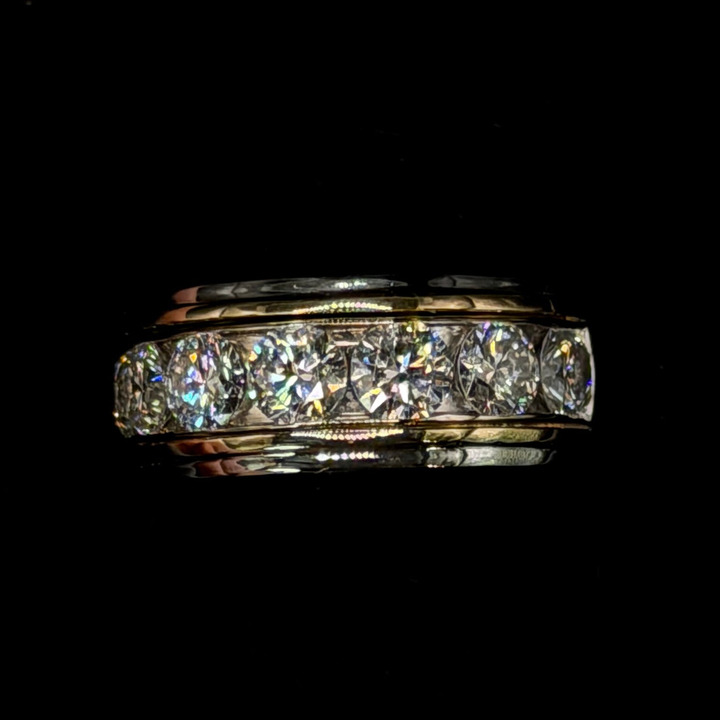 1.90ct Wedding Band – Channel Setting – Two Tone