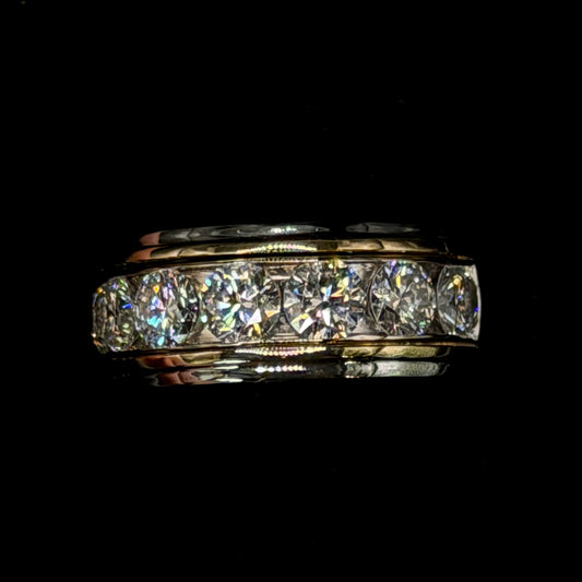 1.90ct Wedding Band – Channel Setting – Two Tone