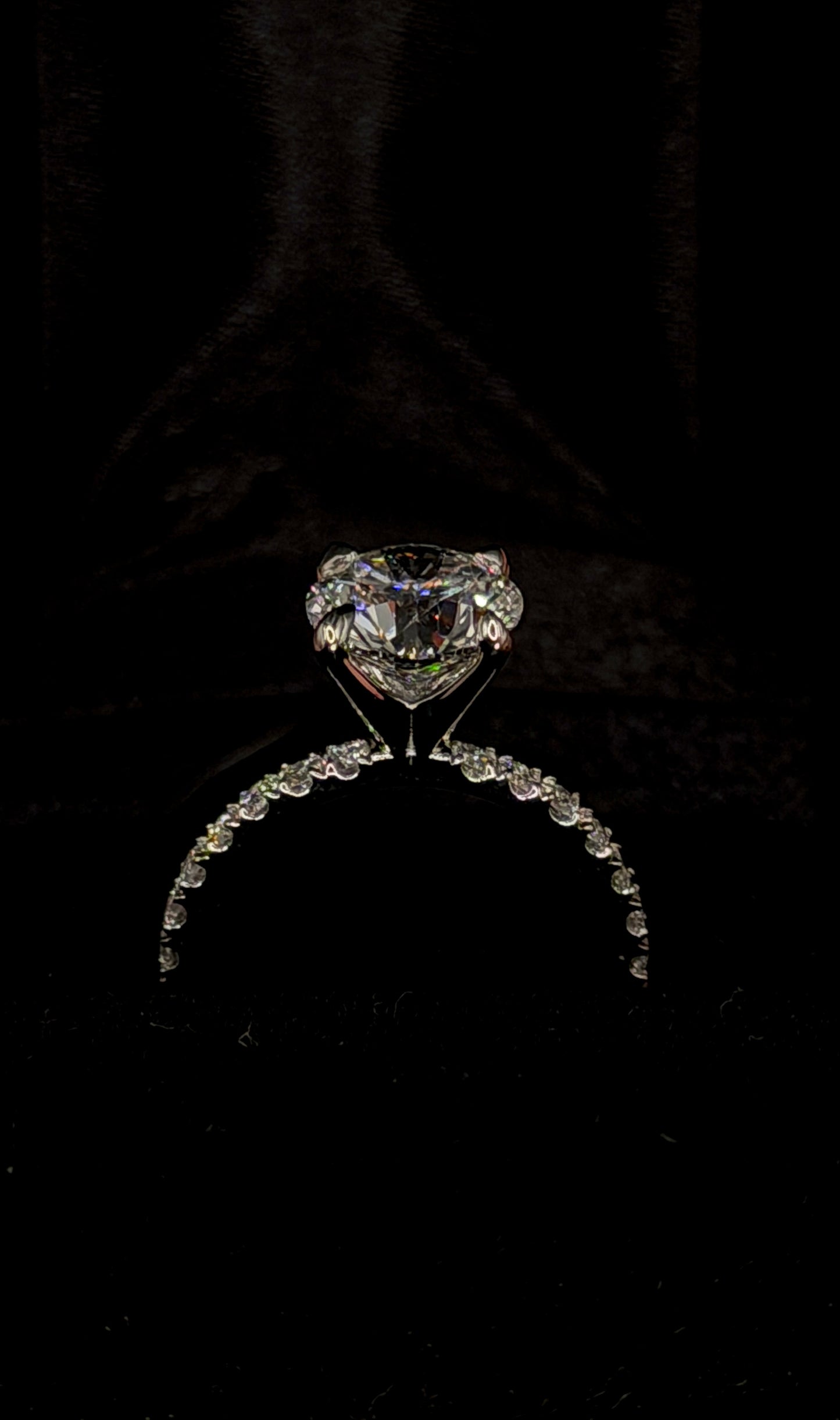 2.00ct Round D VVS2 Diamond Shank Ring – IGI Certified