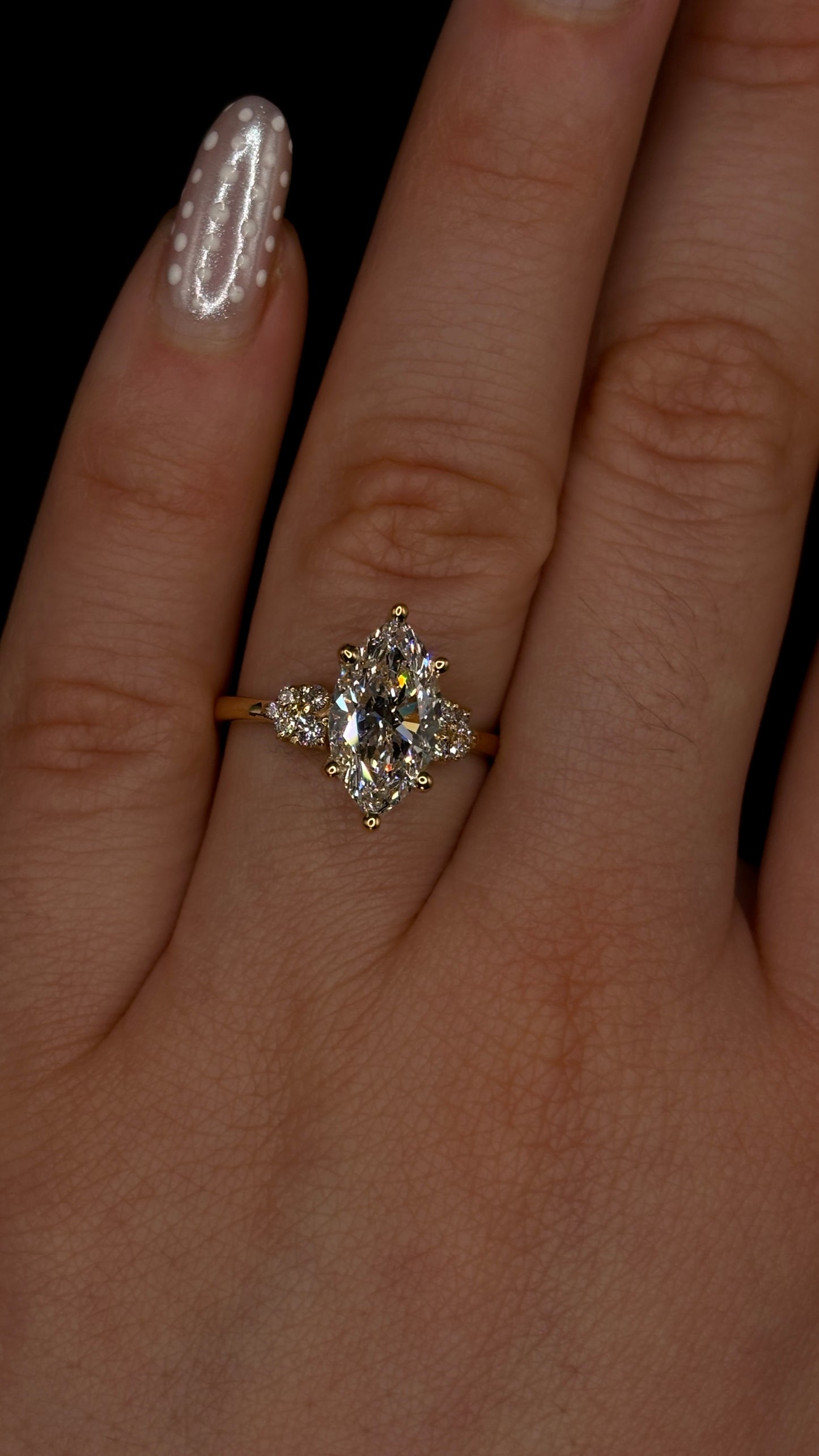 3.00ct Marquise Cut (D VS1) Diamond Engagement Ring – IGI Certified  Diamond Shank