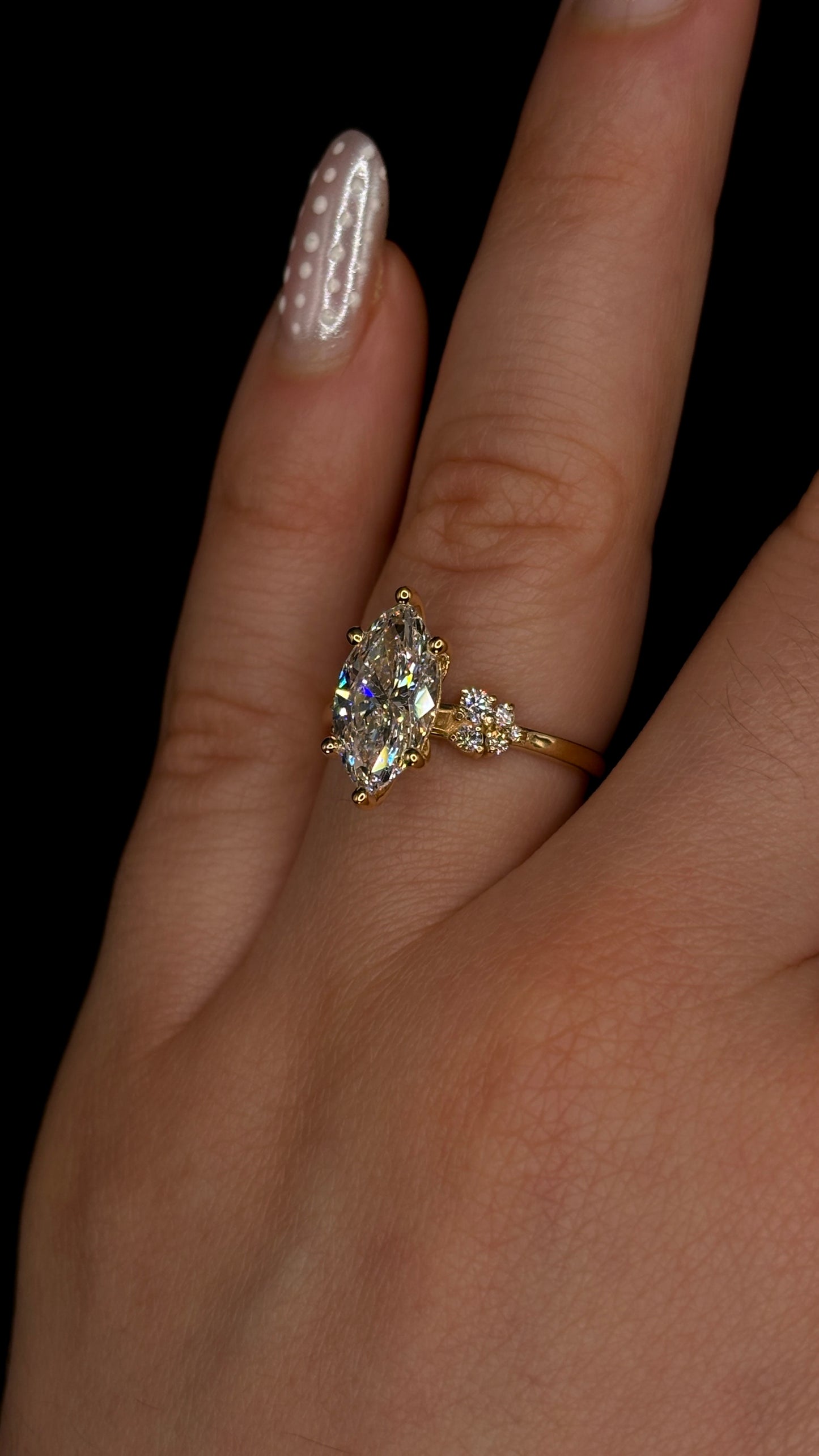 3.00ct Marquise Cut (D VS1) Diamond Engagement Ring – IGI Certified  Diamond Shank
