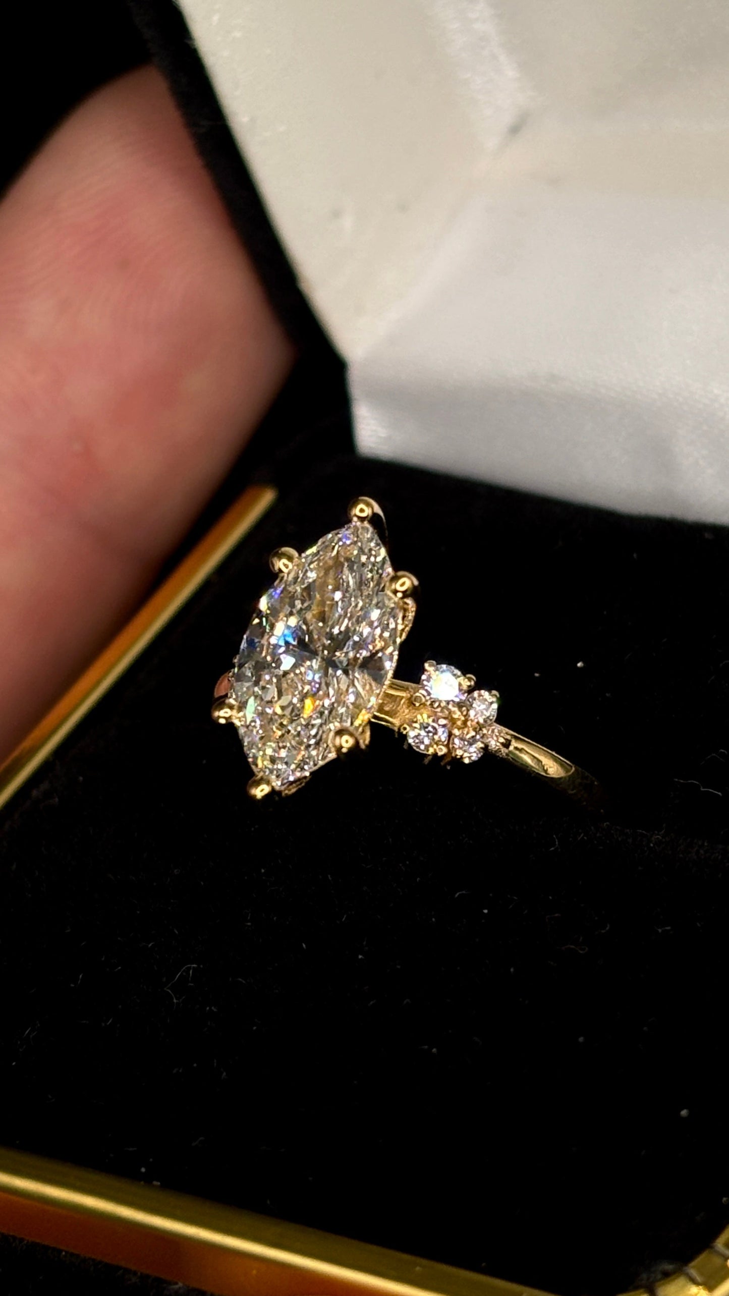3.00ct Marquise Cut (D VS1) Diamond Engagement Ring – IGI Certified  Diamond Shank