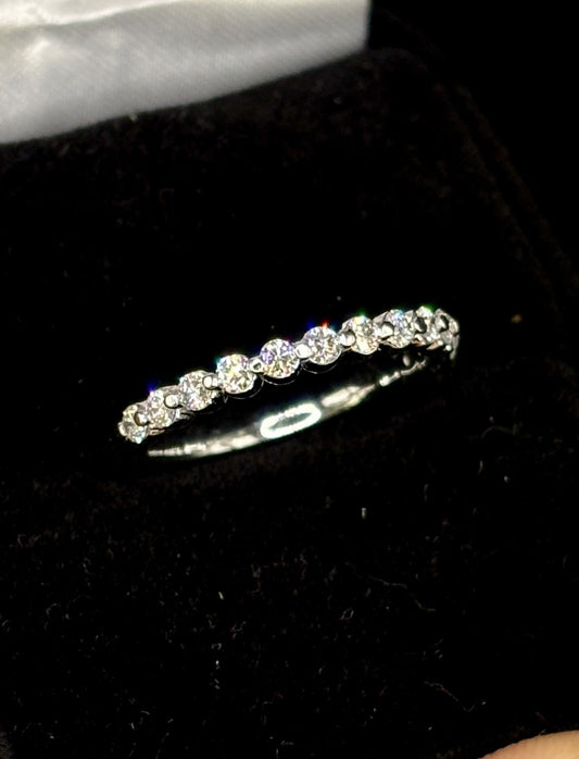 Diamond Wedding Band – 0.40ct VVS Lab-Grown  Shared Prong  14K Gold  Miami-Made