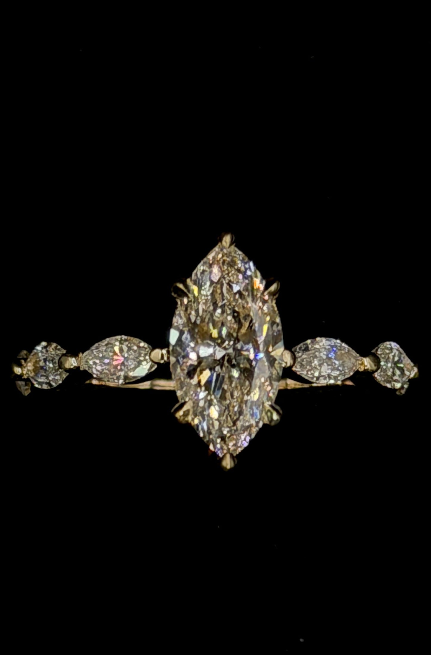1.50ct Marquise F VS1 Marquise Shank Engagement Ring – IGI Certified