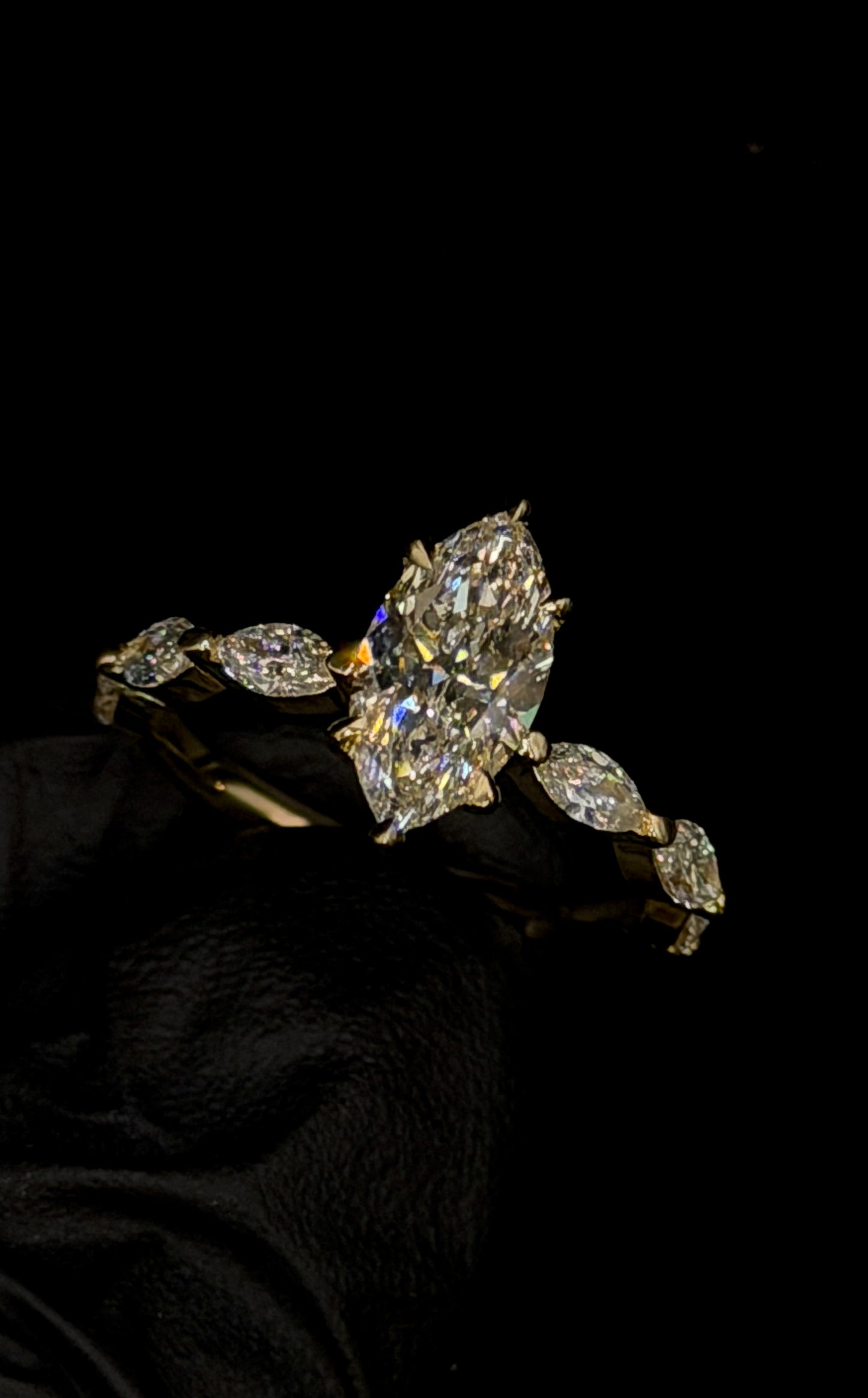 1.50ct Marquise F VS1 Marquise Shank Engagement Ring – IGI Certified