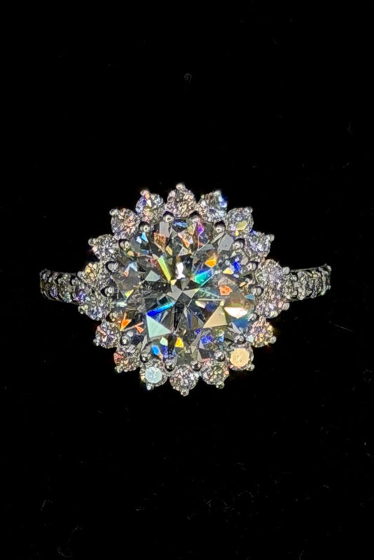 3.00ct Round D VS1 Halo Diamond Shank Engagement Ring – IGI Certified