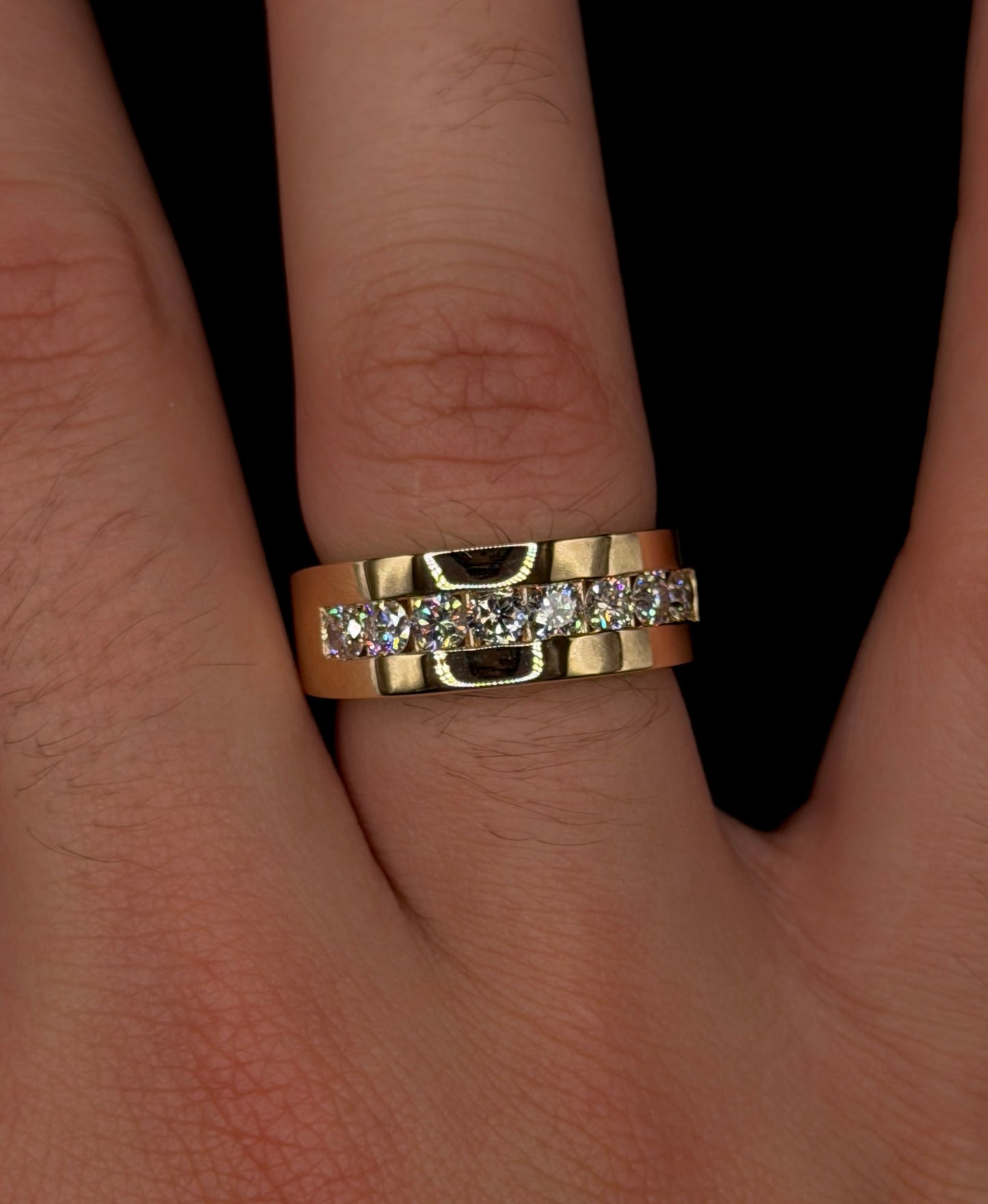 1.00ct Men's Wedding Band – VVS – 8mm Width