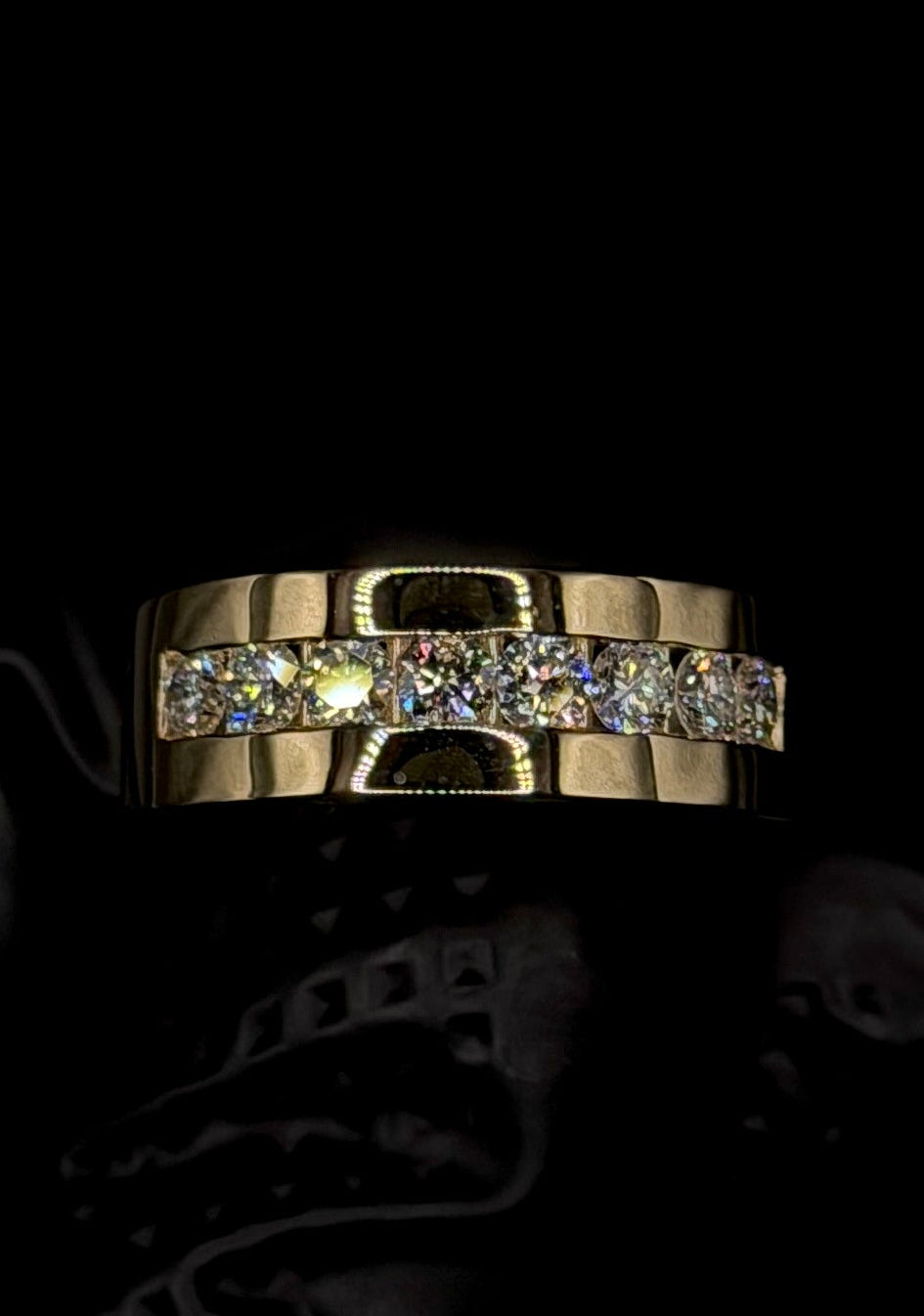 1.00ct Men's Wedding Band – VVS – 8mm Width