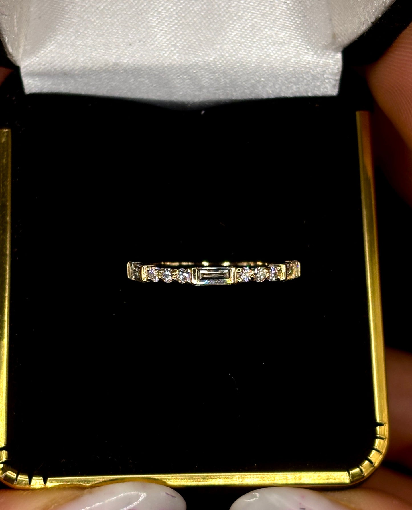 0.48 Carat Diamond Accent Band – Baguette Harmony