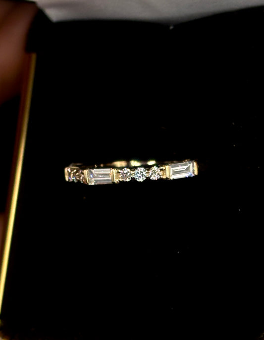 0.48 Carat Diamond Accent Band – Baguette Harmony