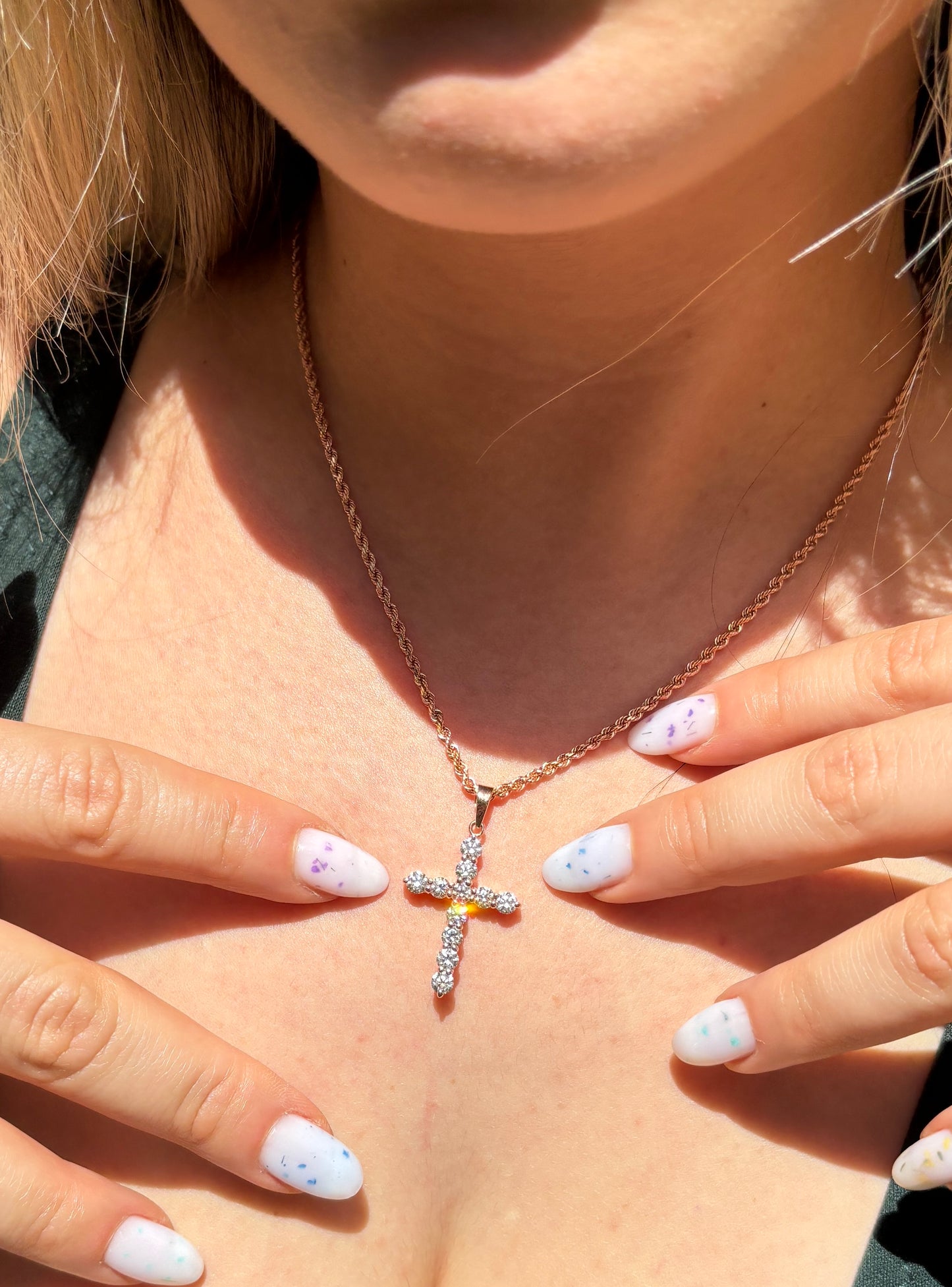 1.48 Carat Diamond Cross Pendant for Women – Divine Brilliance