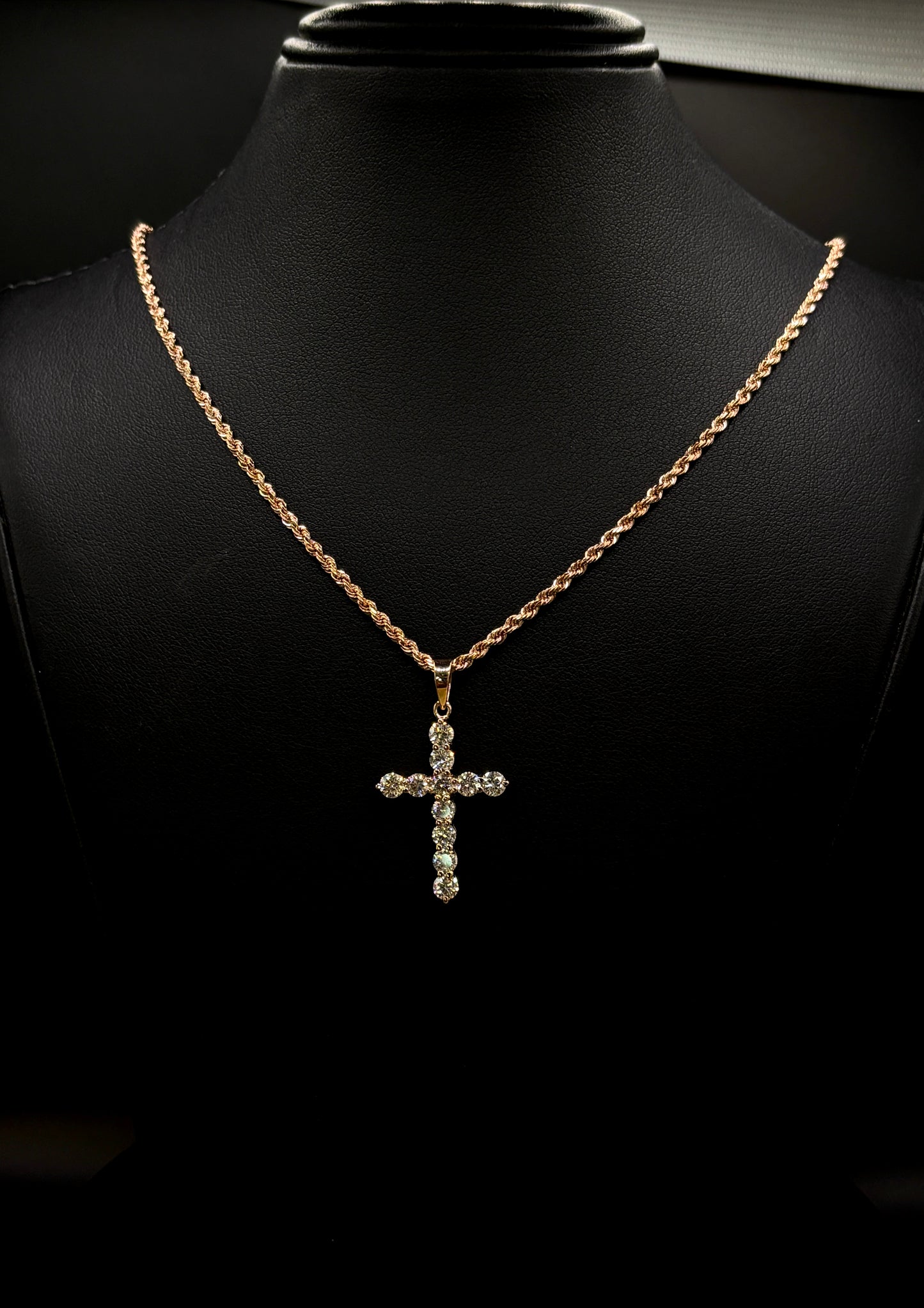 1.48 Carat Diamond Cross Pendant for Women – Divine Brilliance